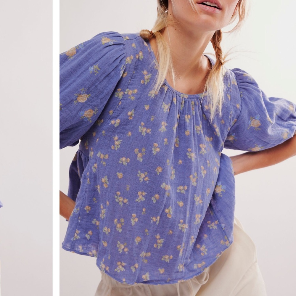 NWT Free People Chloe Printed Top, XS